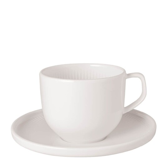 Villeroy & Boch Afina kopp med fat Hvit