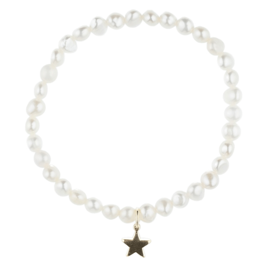 DARK Fresh Water Pearl Bracelet Gold