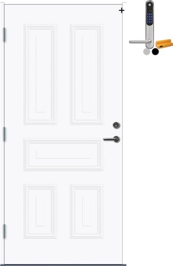 Ytterdør Bygg1 Lista med Yale Doorman Classic Home