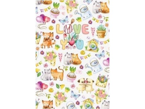 Fresh Frisk Dekorativ Notatbok 143x210 96K Rutete Dyr