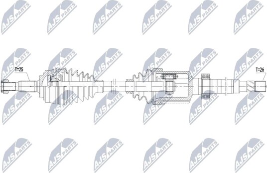 NTY NPW RE 219 Drivaksel
