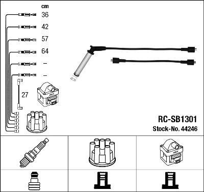 Tennplugg kabelsett NGK 44246 Tennplugg kabelsett NGK 44246