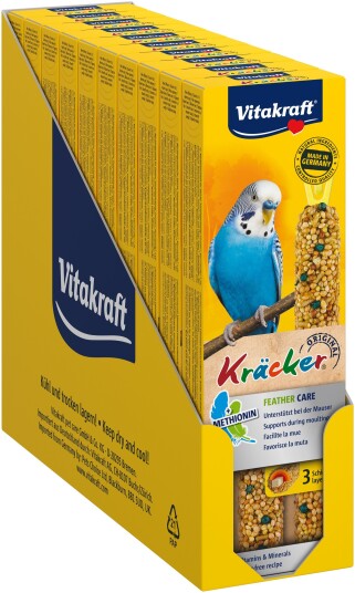 Vitakraft Bird Snacks 10 X Kräcker Feather Care For Budgies (Bundle) Vitakraft Bird Snacks 10 X Kräcker Feather Care For Budgies (Bundle)