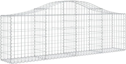vidaXL Gabionkurver buede 30 stk 200x30x60/80 cm galvanisert jern