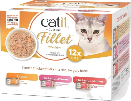 Catit Cuisine Fillets Variety Pack Chicken 12x75 g