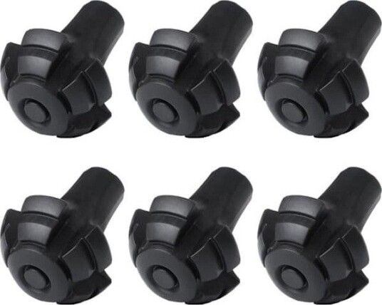 Stavtupper for fotturer, gummitupper for turstaver 6 stk.. Erstatningsbeskyttende skotupper Gummiføtter Passer de fleste standard