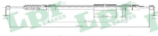 Tautrekk håndbremse LPR C0555B Tautrekk håndbremse LPR C0555B