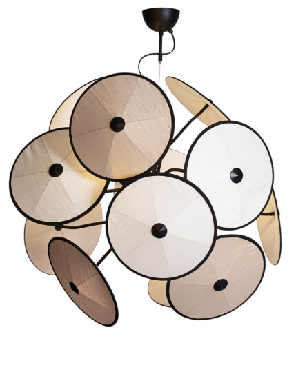 By Rydens Cappello taklampe Ø82 cm matt sort/beige By Rydens Cappello taklampe Ø82 cm matt sort/beige