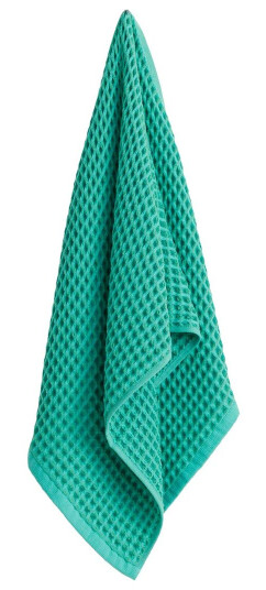 HAY Waffle badehåndkle 50 x 100 cm Emerald green