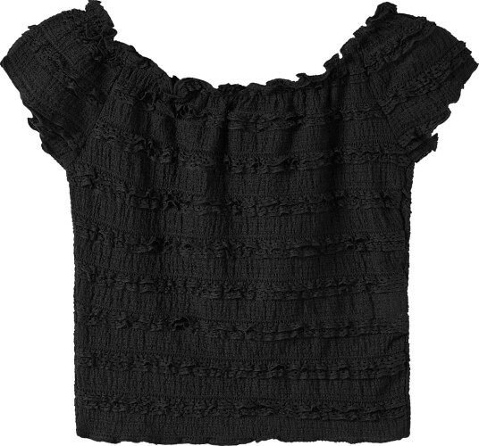 Name It Nkfhaldora Ss Short Top Black 158 164
