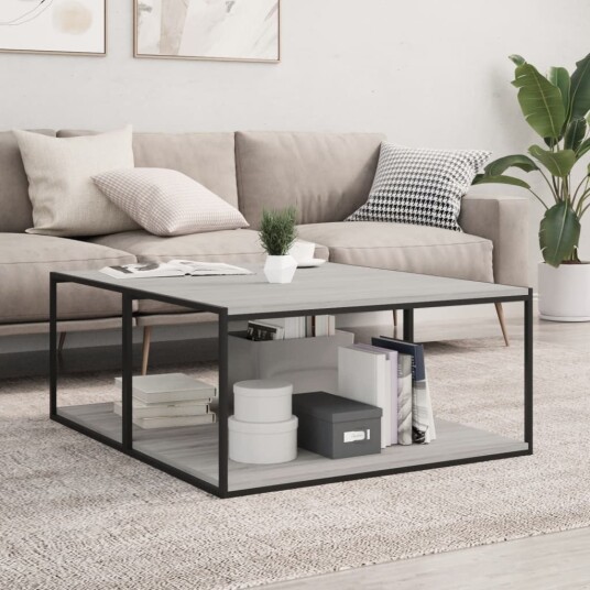 Vegghyller 4 stk grå sonoma 80x50x1,5 cm konstruert tre 8721012209534