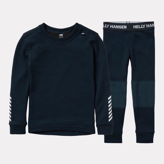 Helly Hansen Lifa® Merino Ull Undertøysett Barn Marineblå 116 Helly Hansen Lifa® Merino Ull Undertøysett Barn Marineblå 116