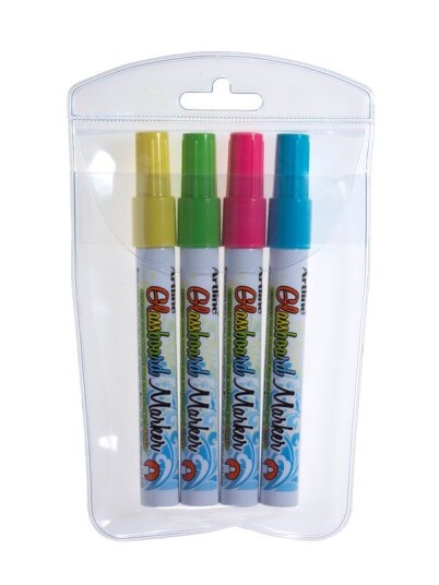 Artline EPG-4/4W2 Glassboard Marker set Grønn Rosa Yello Artline EPG-4/4W2 Glassboard Marker set Grønn Rosa Yello