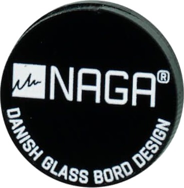 Super Stærk Magnet" Akryl Sort Med Naga Logo Ø2,5 Cm 1 Stk.