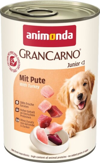 Animonda Grancarno Våtfôr Original Junior Med Kalkun 24 X 400 G