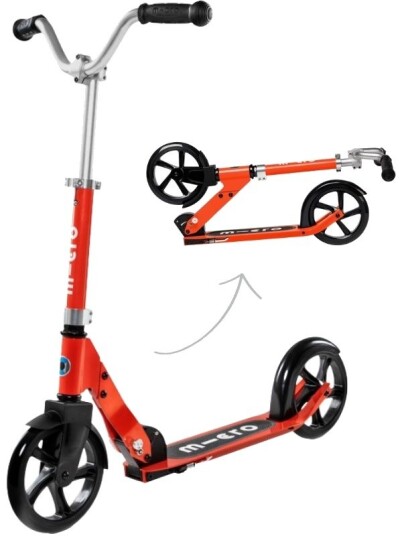 Micro Cruiser Red Sparkesykkel Sammenleggbar Barnesparkesykkel 5–12 År Med Store Hjul Micro Cruiser Red Sparkesykkel Sammenleggbar Barnesparkesykkel 5–12 År Med Store Hjul