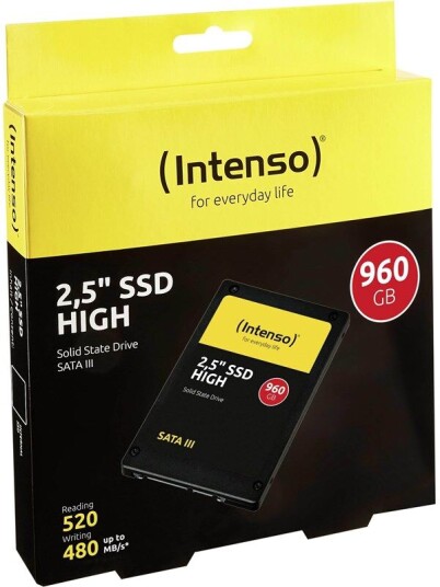 Intenso 960GB 2.5" SATA III SSD med Høy ytelse Intenso 960GB 2.5" SATA III SSD med Høy ytelse