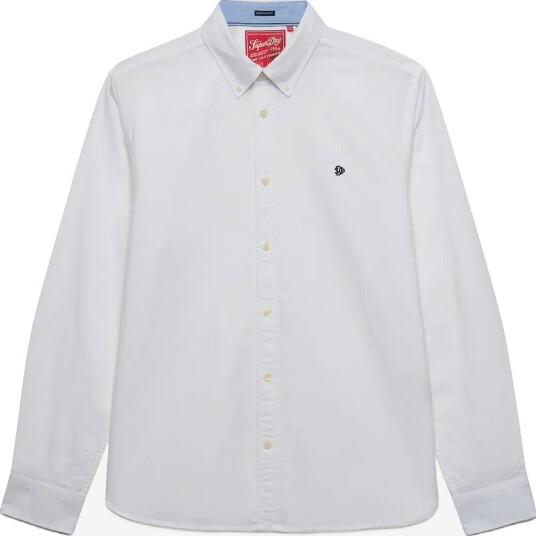 Superdry Preppy Oxford L/S Shirt - OPTIC WHITE - L
