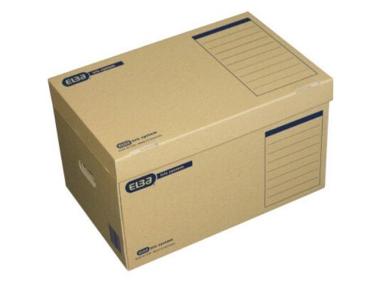 Elba Systemcontainer Tric 54.5X32.0X 36.0 Cm Mit Klappdeckel Packung 10 Kartong Beige 540 Mm 320 Mm 360 Mm 10 Stykker