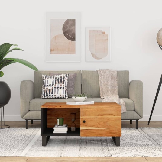 Salongbord 80x50x40 cm heltre akasie og konstruert tre 8720845578527