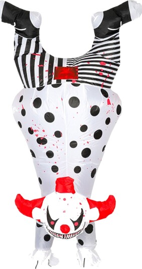 Hisab/Joker Oppblåsbar Opp-Ned Slem Klovn Kostyme One size 97906