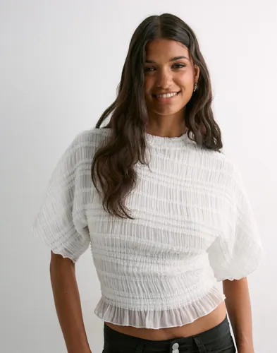 Nelly   Hvit   Frill Turtleneck Blouse