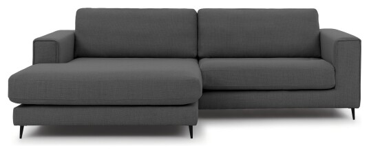 Juvila PALMA Sofa m. bred sjeselong XL venstre, Antrasitt Unoliving