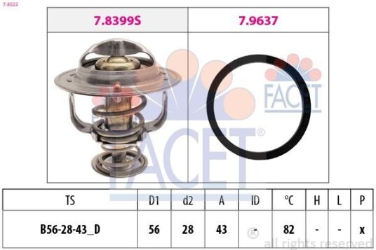 Termostat FACET 7.8522 Termostat FACET 7.8522