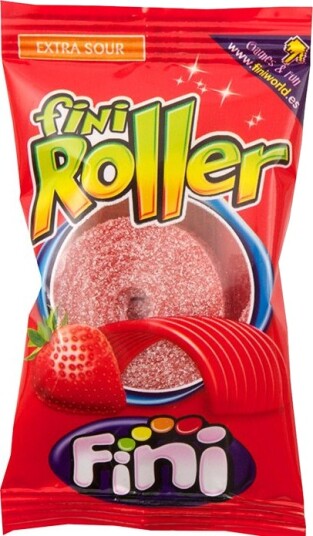 Fini Strawberry Roller Fizz Rød Vingummi