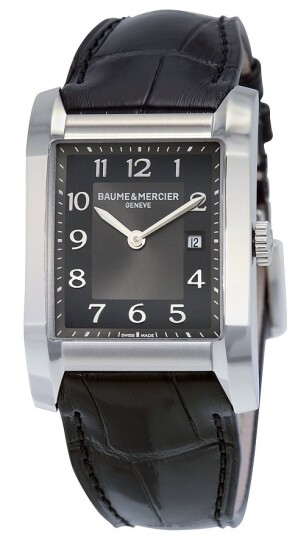 Baume & Mercier Dameklokke MOA10019 Hampton Sort/Lær 40x27.1 mm