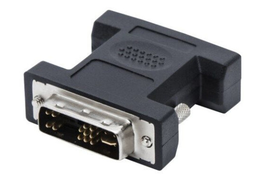 Goobay DVI-I til VGA Adapter M-F Gullbelagt, Svart