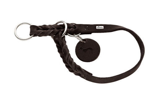 Hunter T-Collar Solid Cowleather Mørkebrun 40-45 Hundehalsbånd
