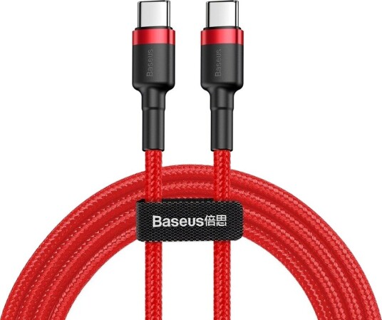 Baseus Cafule 60W PD 2M USB Type-C Kabel Rød