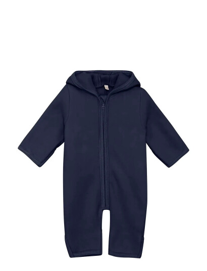 Huttelihut Pram Suit Cotton Fleece Navy 86