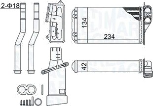 Varmeapparat register MAGNETI MARELLI 350218466000