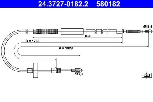 Bremsewire ATE 24.3727 0182.2