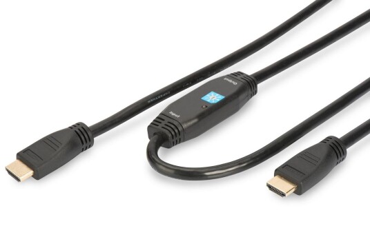 Digitus 15m HDMI High Speed Kabel med Dobbeltisolasjon - Svart