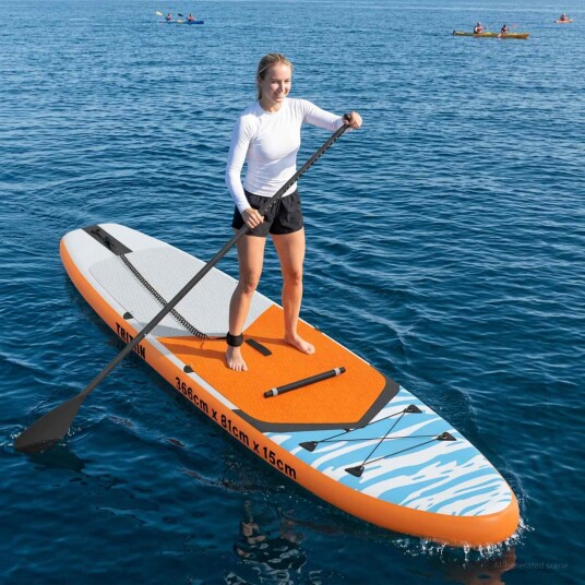 SUP-brett med sete 2-i-1 TRITON 366 x 81 x 15 cm Blå for SUP-brett med sete 2-i-1 TRITON 366 x 81 x 15 cm Blå for