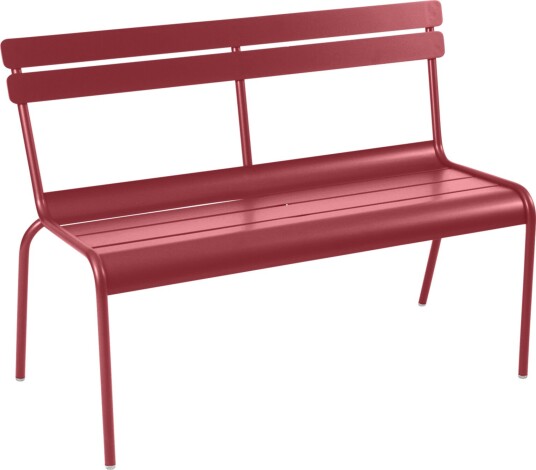 Fermob - Luxembourg Bench With Backrest Chili 43 - Hagebenker - Frédéric Sofia - Rød - Metall