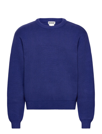 Weekday Regular Cotton Sweater - Blue - S Weekday Regular Cotton Sweater - Blue - S