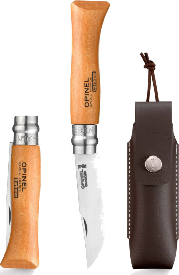 Foldekniv Opinel No 08 CarbonSteel w/Sheat