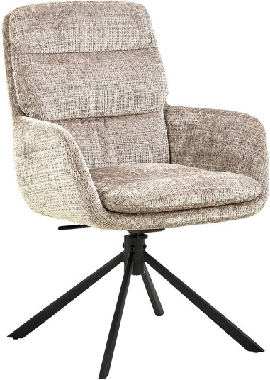 Edgar spisestuestoler med armlene beige.