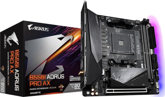 Gigabyte B550I Aorus Pro AX Mini-ITX Hovedkort med Wi-Fi 6 og AMD AM4 Socket Gigabyte B550I Aorus Pro AX Mini-ITX Hovedkort med Wi-Fi 6 og AMD AM4 Socket