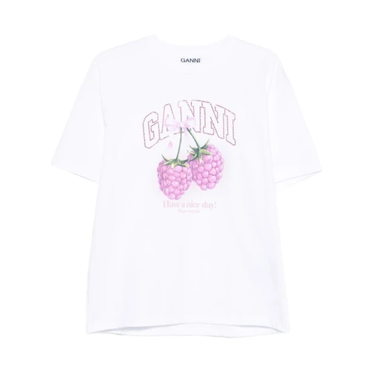 Ganni Dame Topper Hvit 2XS, Ganni Dame Topper Hvit 2XS,