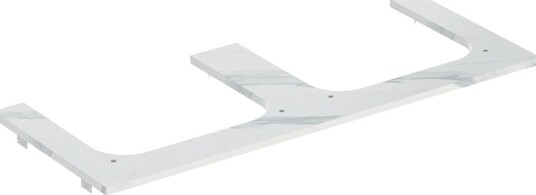 Geberit One 505.165.00.1 Benkeplate Dobbel, Steintøy Hvit Geberit One 505.165.00.1 Benkeplate Dobbel, Steintøy Hvit