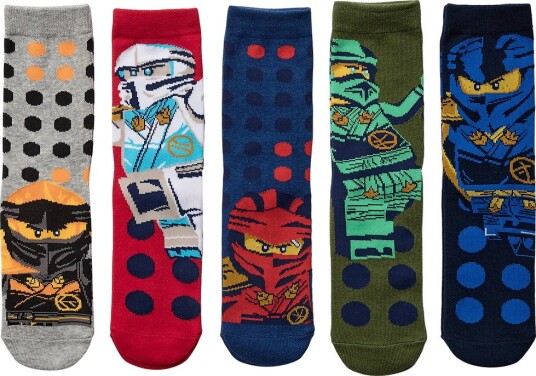 Lego Wear Lwaiko 601 5 Pack Socks. DARK NAVY 34 36