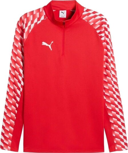 PUMA Treningsskjorte teamLIGA26 1/4 glidelås PUMA Rød/PUMA White Barn størrelse 140 cm