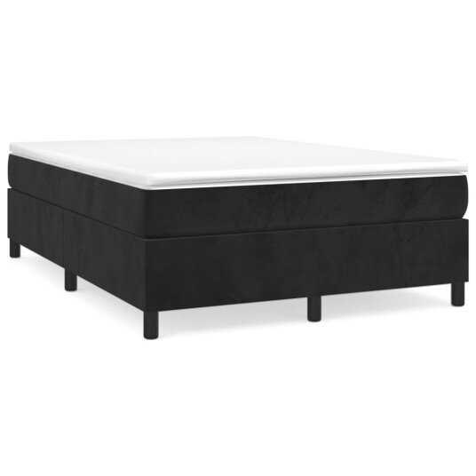  Boxspring sengeramme svart 135x190 cm Double fløyel