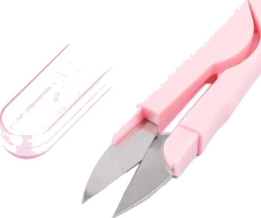 Kort og Godt Trådsaks med Lokk Rosa