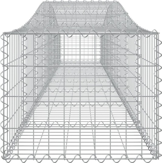 vidaXL Gabionkurver buede 10 stk 400x50x40/60 cm galvanisert jern